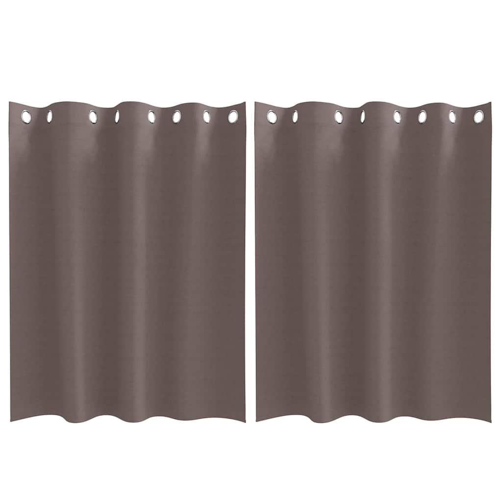 Verdunkelungs-Vorhänge mit Ringen 2 pcs Dunkelbraun