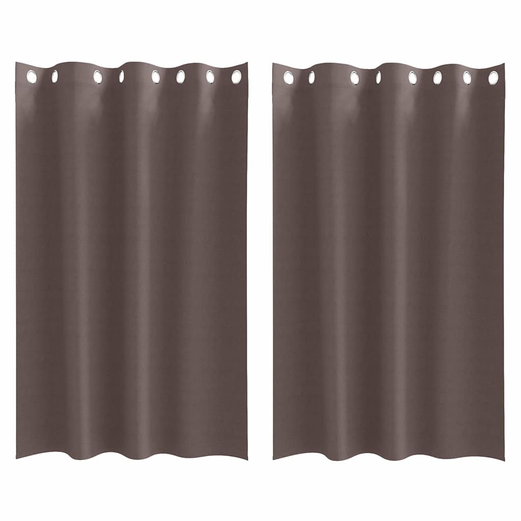 Verdunkelungs-Vorhänge mit Ringen 2 pcs Dunkelbraun