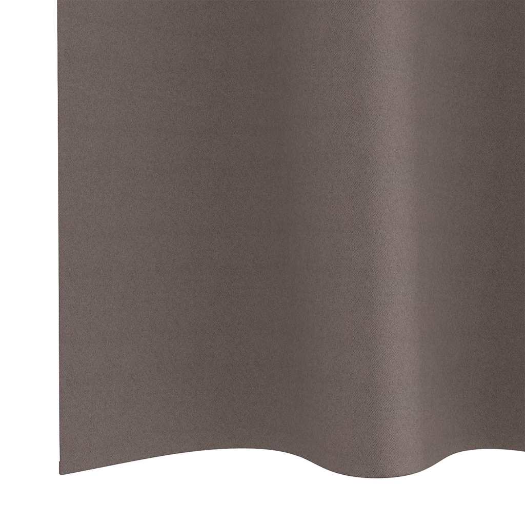 Verdunkelungs-Vorhänge mit Ringen 2 pcs Dunkelbraun