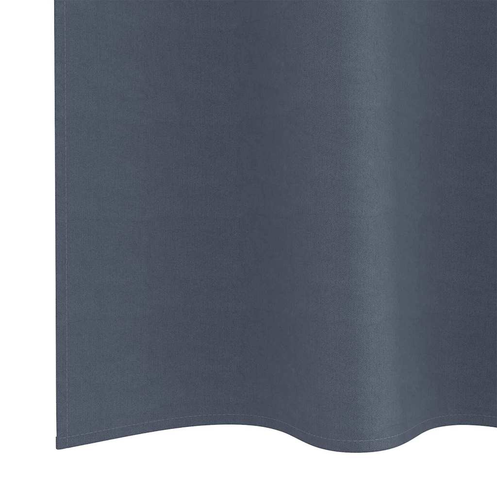 Verdunkelungs-Vorhänge mit Ringen 2 pcs Anthrazit 225 x 140 cm