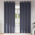 Verdunkelungs-Vorhänge mit Ringen 2 pcs Anthrazit 245 x 140 cm