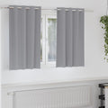 Verdunkelungs-Vorhänge mit Ringen 2 pcs Hellgrau 140 x 140 cm