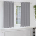 Verdunkelungs-Vorhänge mit Ringen 2 pcs Hellgrau 175 x 140 cm