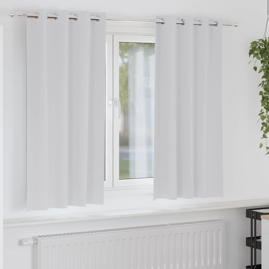 Verdunkelungs-Vorhänge mit Ringen 2 pcs Helles Grau