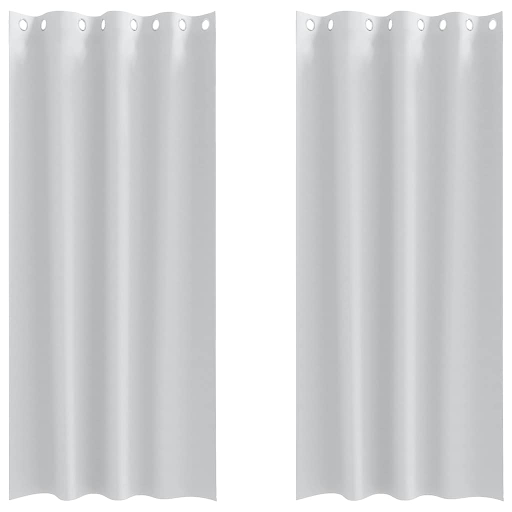 Verdunkelungs-Vorhänge mit Ringen 2 pcs Helles Grau