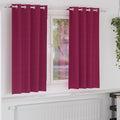 Verdunkelungs-Vorhänge mit Ringen 2 pcs Weinrot 175 x 140 cm