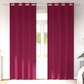 Verdunkelungs-Vorhänge mit Ringen 2 pcs Weinrot 225 x 140 cm