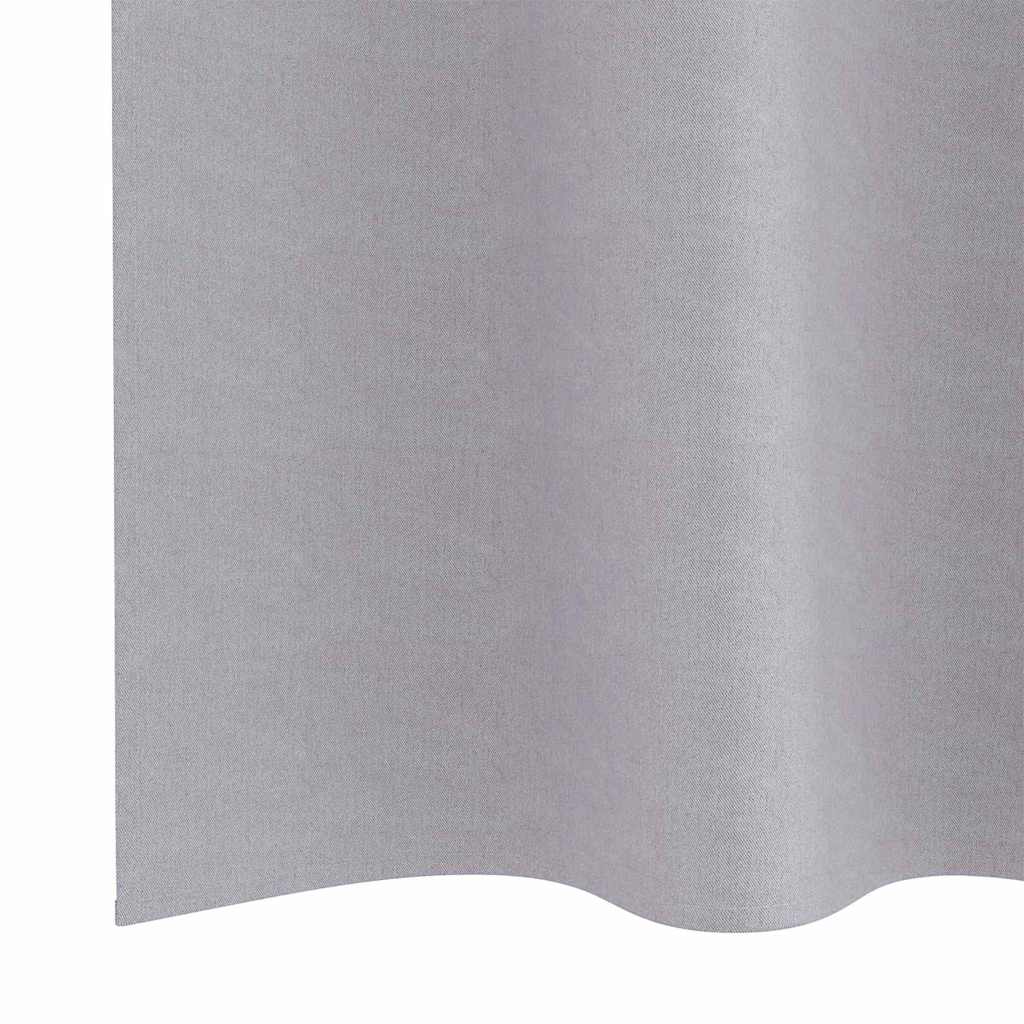 Verdunkelungs-Vorhänge mit Ringen 2 pcs Metallic Grau