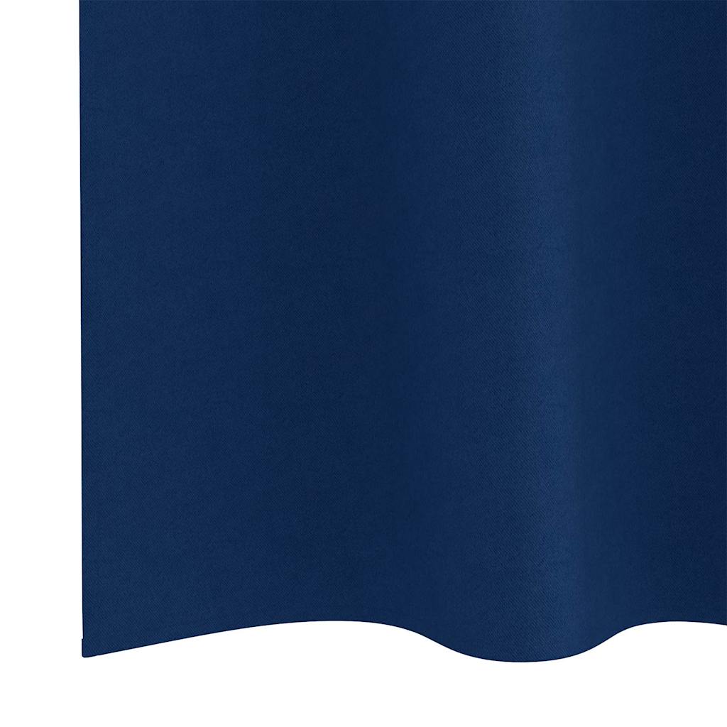 Verdunkelungs-Vorhänge mit Ringen 2 pcs Dunkelblau 245 x 140 cm