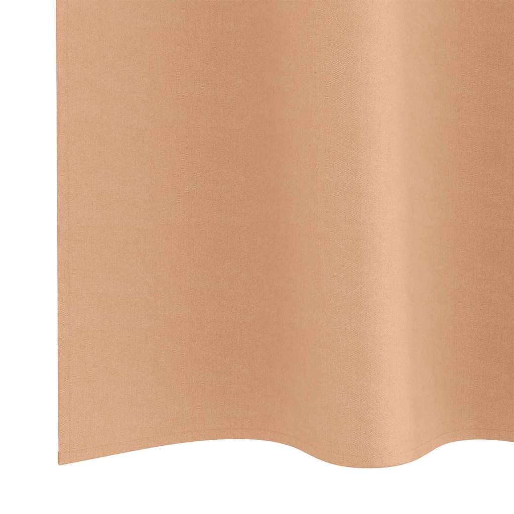 Verdunkelungs-Vorhänge mit Ringen 2 pcs Hellbraun 140 x 140 cm