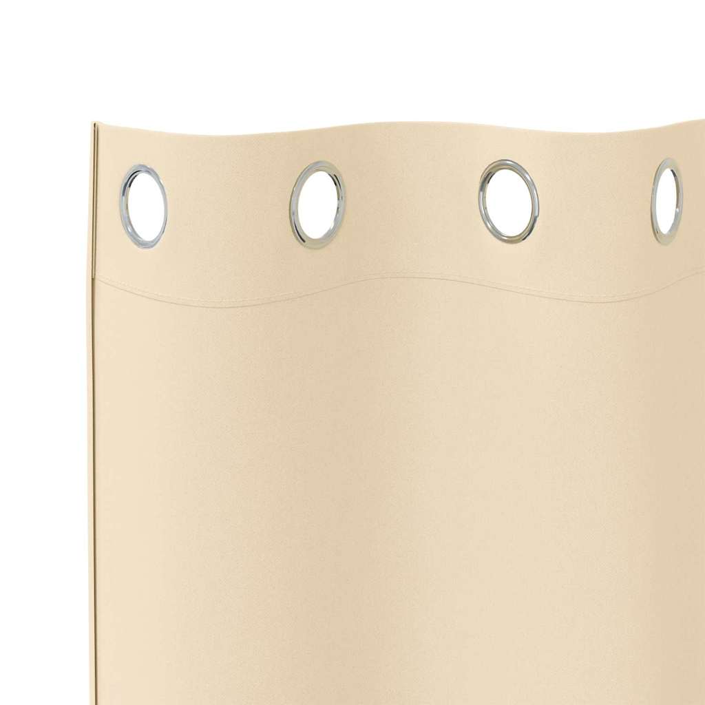 Verdunkelungs-Vorhänge mit Ringen 2 pcs Creme 140 x 140 cm
