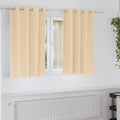 Verdunkelungs-Vorhänge mit Ringen 2 pcs Creme 140 x 140 cm