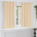 Verdunkelungs-Vorhänge mit Ringen 2 pcs Creme 175 x 140 cm