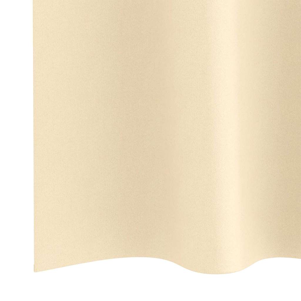 Verdunkelungs-Vorhänge mit Ringen 2 pcs Creme 260 x 140 cm