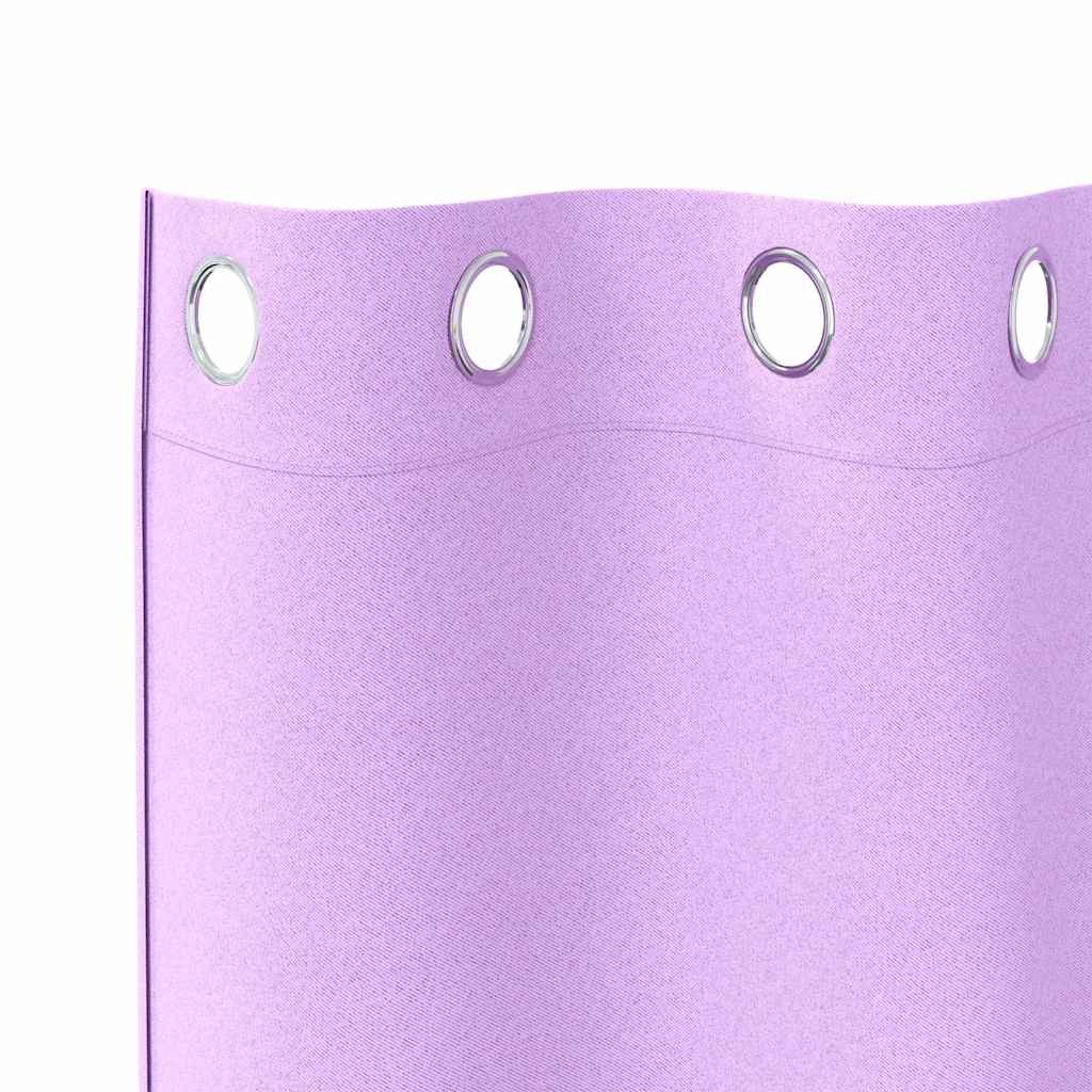 Verdunkelungs-Vorhänge mit Ringen 2 pcs Lila 140 x 140 cm