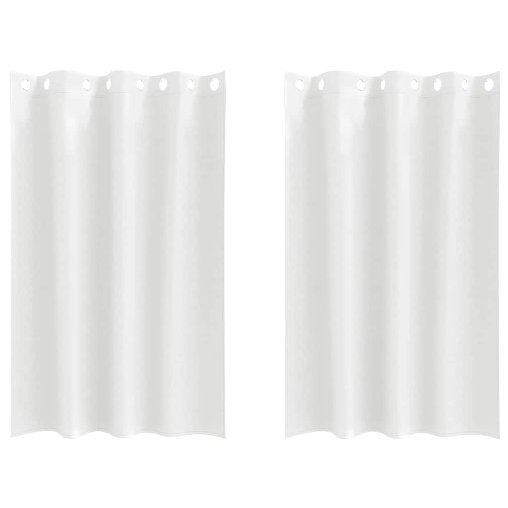 Verdunkelungs-Vorhänge mit Ringen 2 pcs Reinweiß 175 x 140 cm