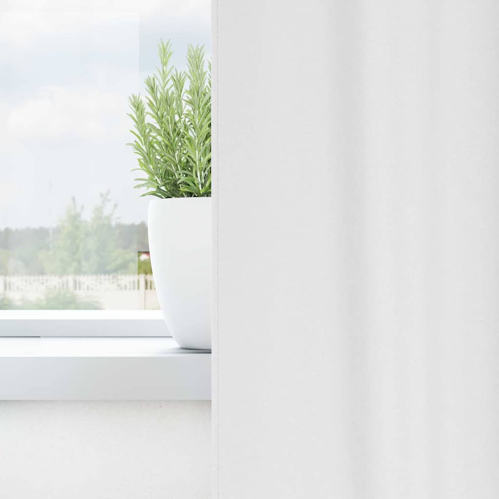 Verdunkelungs-Vorhänge mit Ringen 2 pcs Reinweiß 225 x 140 cm