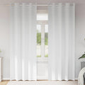Verdunkelungs-Vorhänge mit Ringen 2 pcs Reinweiß 225 x 140 cm
