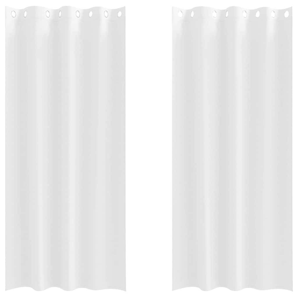 Verdunkelungs-Vorhänge mit Ringen 2 pcs Reinweiß 245 x 140 cm