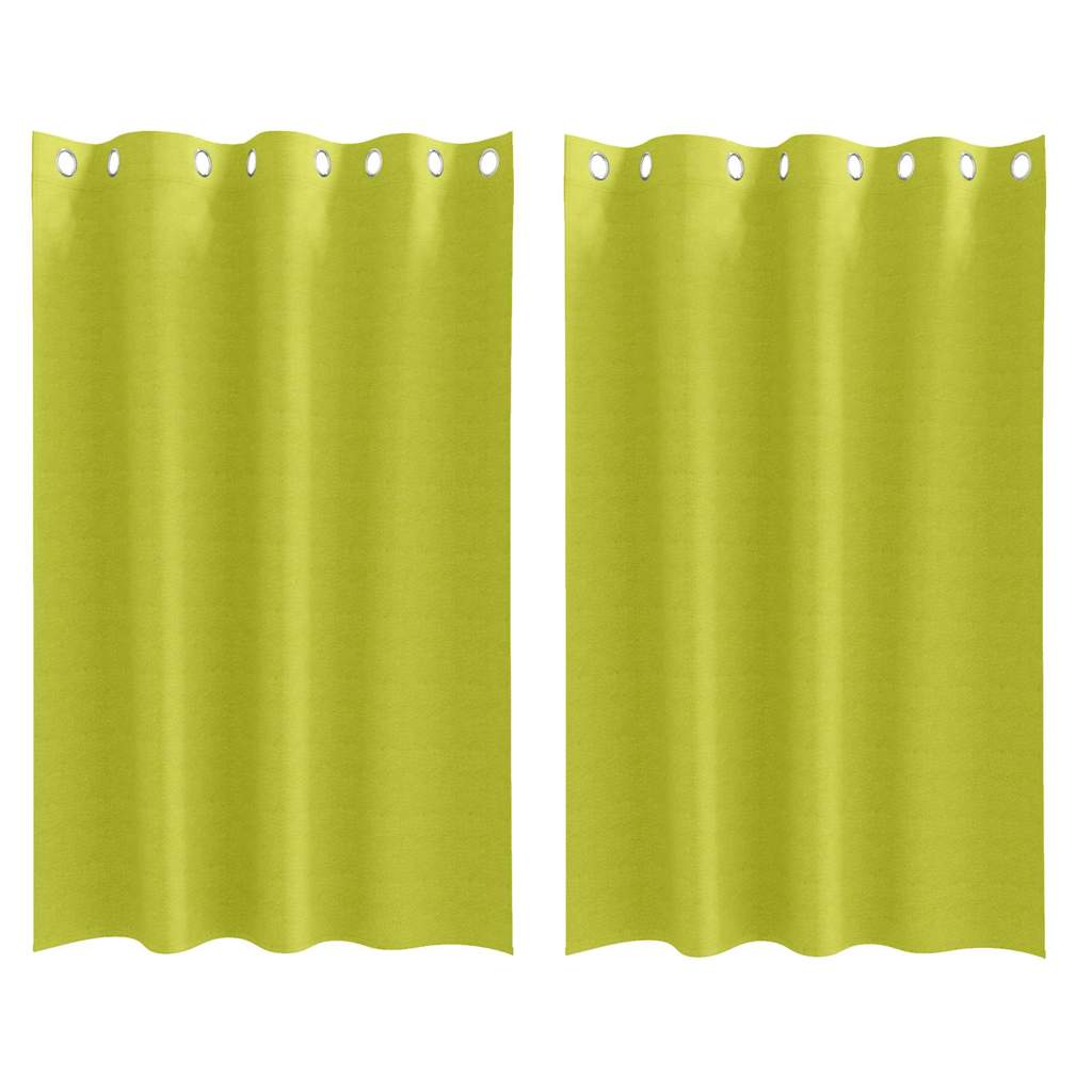 Verdunkelungs-Vorhänge mit Ringen 2 pcs Grün 175 x 140 cm