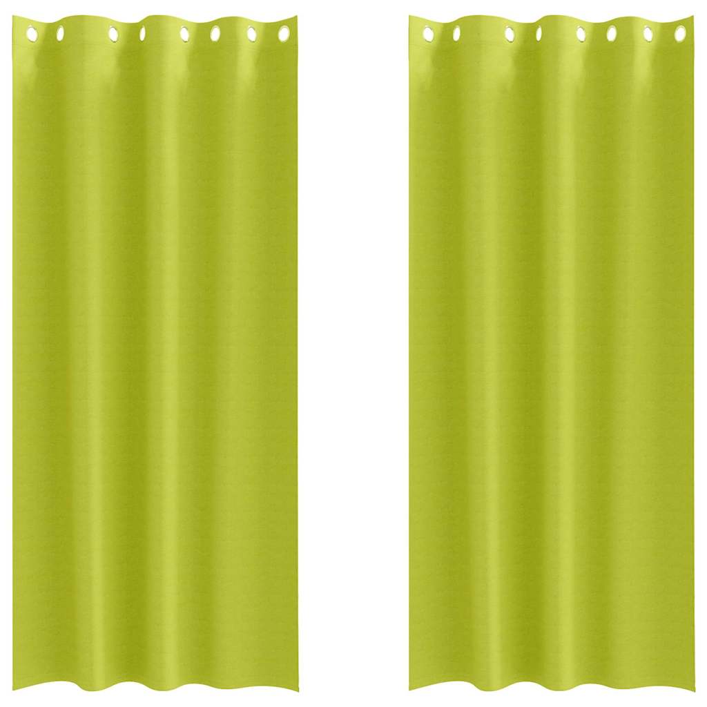Verdunkelungs-Vorhänge mit Ringen 2 pcs Grün 245 x 140 cm