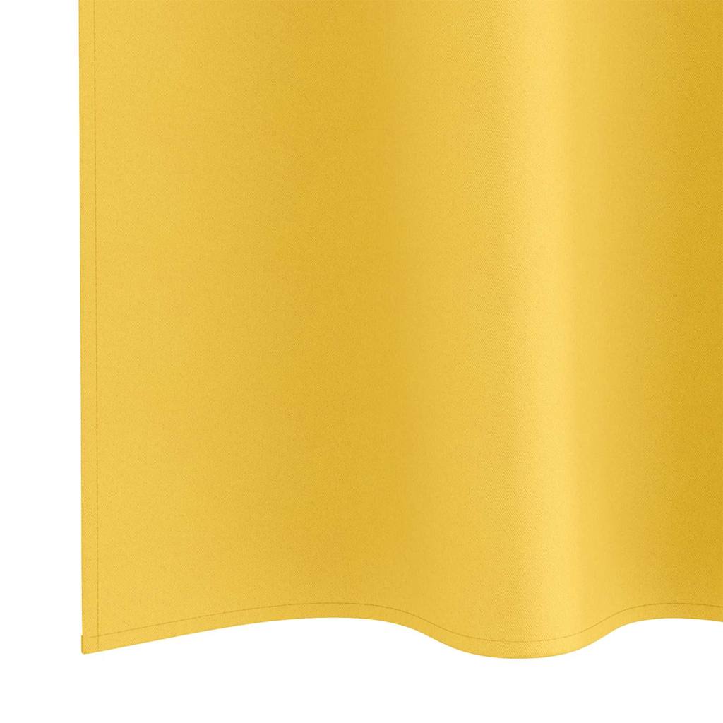 Verdunkelungs-Vorhänge mit Ringen 2 pcs Senfgelb 260 x 140 cm