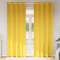 Verdunkelungs-Vorhänge mit Ringen 2 pcs Senfgelb 260 x 140 cm