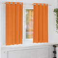Verdunkelungs-Vorhänge mit Ringen 2 pcs Helles Orange