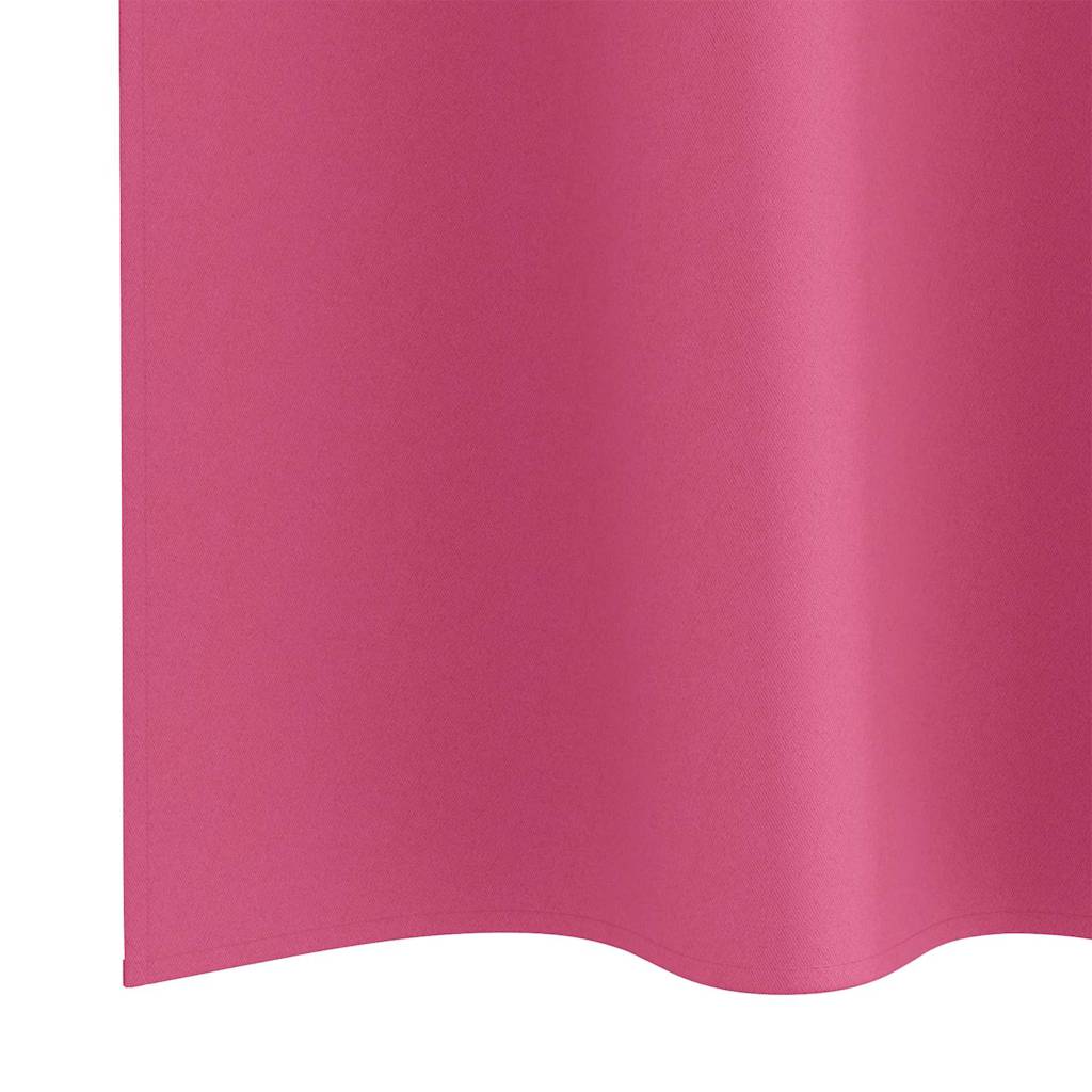 Verdunkelungs-Vorhänge mit Ringen 2 pcs Helles Pink