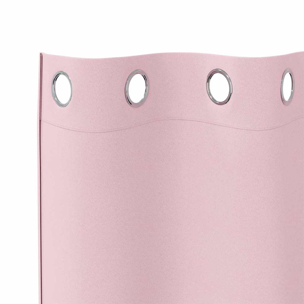 Verdunkelungs-Vorhänge mit Ringen 2 pcs Babyrosa 140 x 140 cm