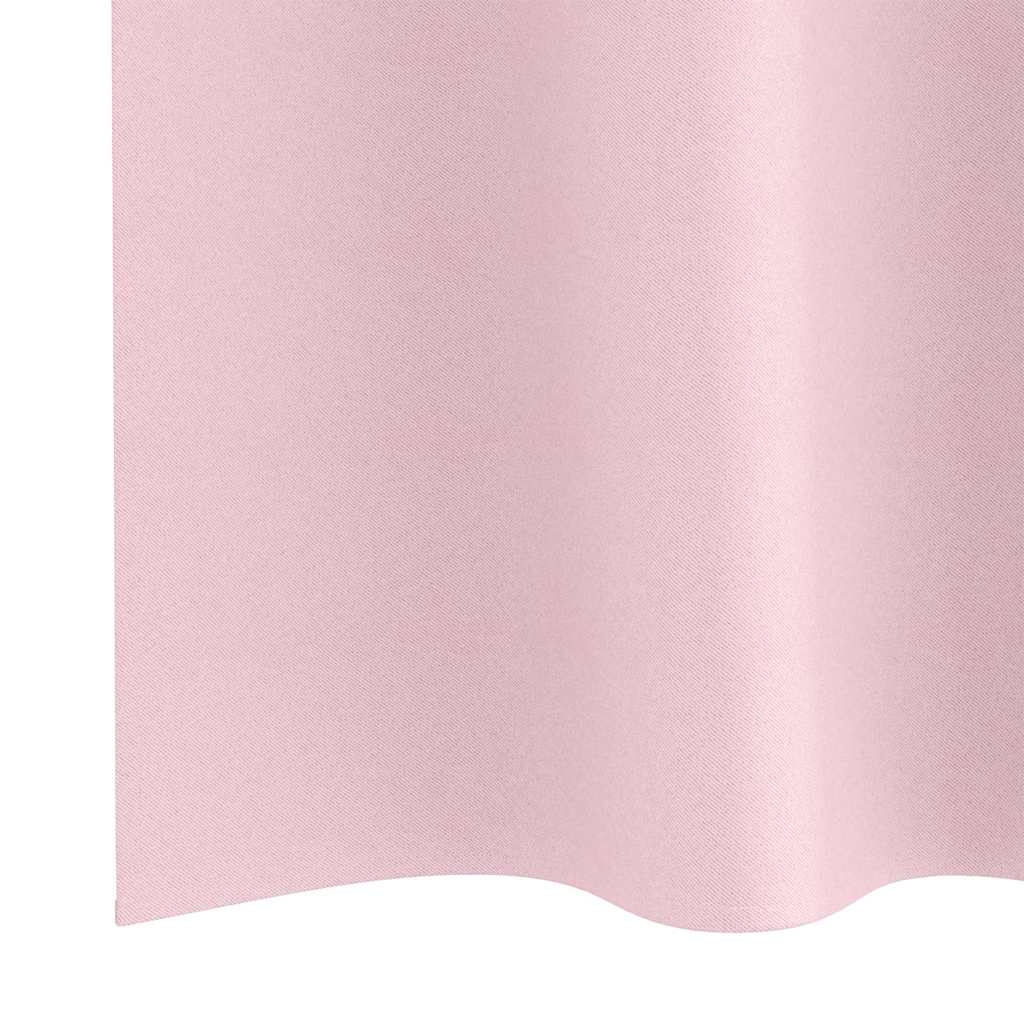 Verdunkelungs-Vorhänge mit Ringen 2 pcs Babyrosa 175 x 140 cm