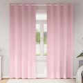 Verdunkelungs-Vorhänge mit Ringen 2 pcs Babyrosa 225 x 140 cm