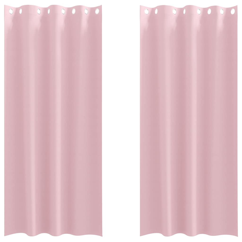 Verdunkelungs-Vorhänge mit Ringen 2 pcs Babyrosa 260 x 140 cm
