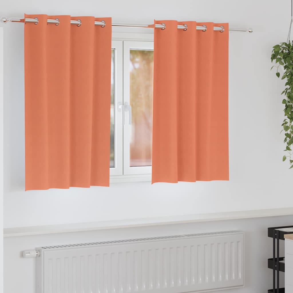 Verdunkelungs-Vorhänge mit Ringen 2 pcs Terrakotta 140 x 140 cm
