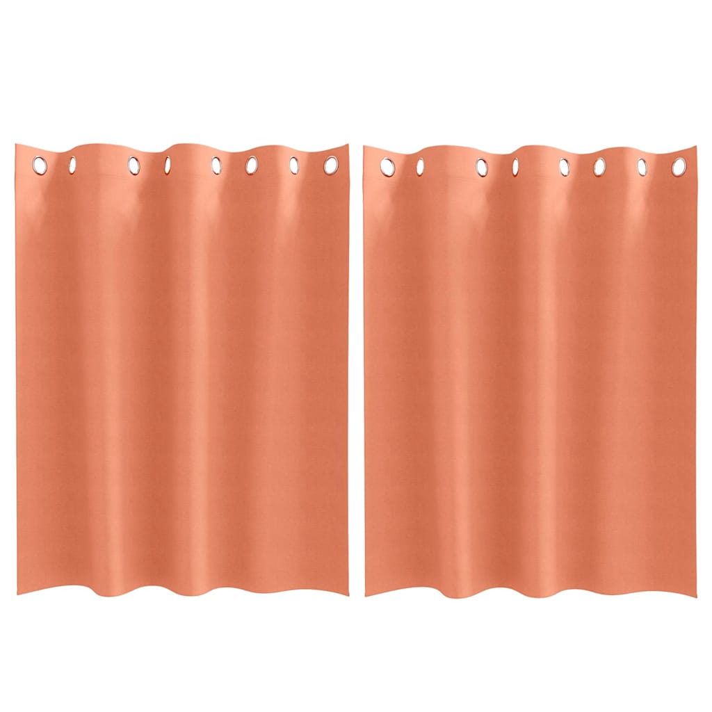 Verdunkelungs-Vorhänge mit Ringen 2 pcs Terrakotta 140 x 140 cm