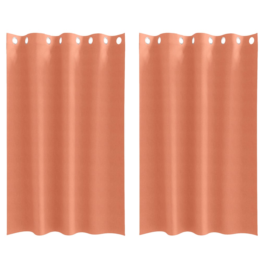 Verdunkelungs-Vorhänge mit Ringen 2 pcs Terrakotta 175 x 140 cm