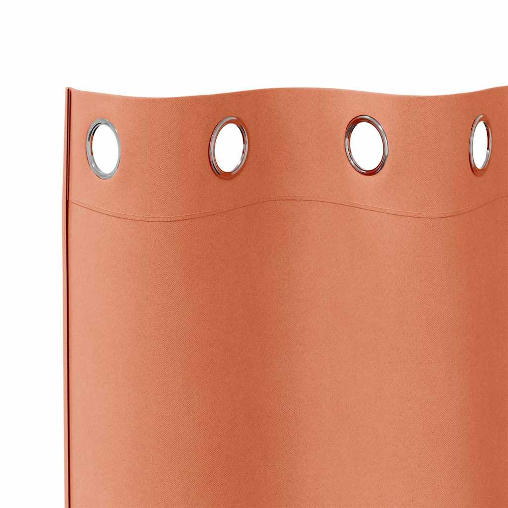 Verdunkelungs-Vorhänge mit Ringen 2 pcs Terrakotta 260 x 140 cm