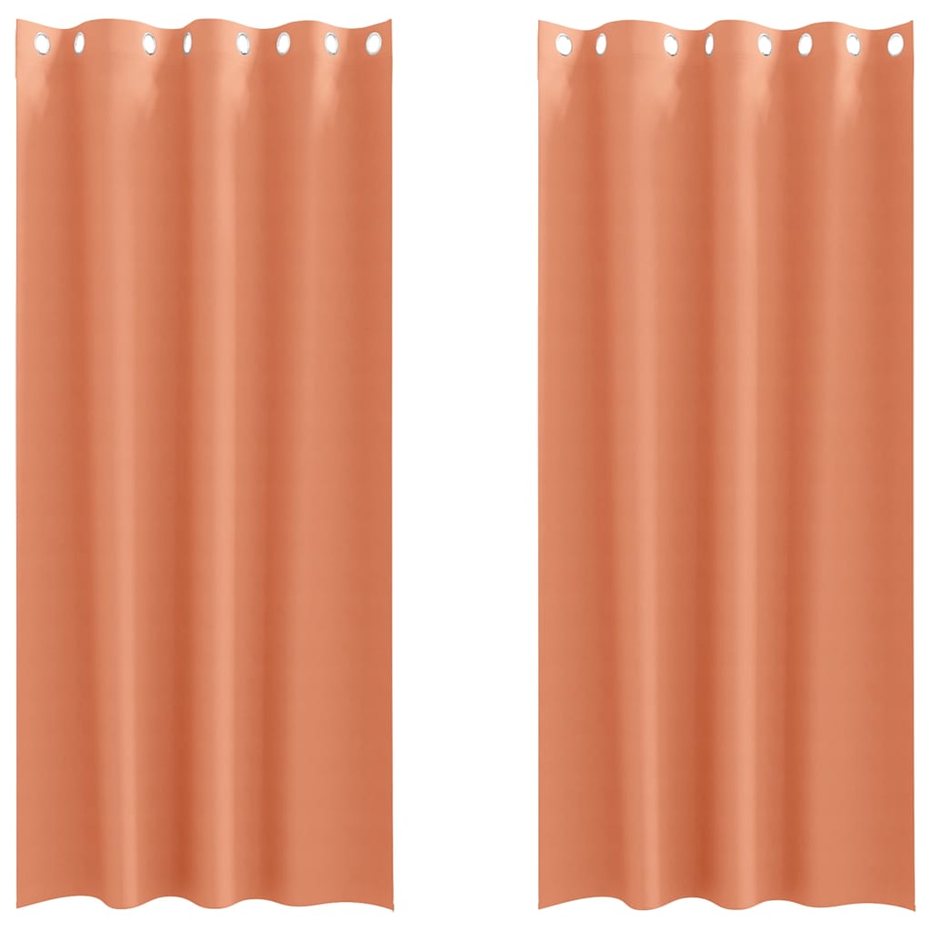 Verdunkelungs-Vorhänge mit Ringen 2 pcs Terrakotta 260 x 140 cm