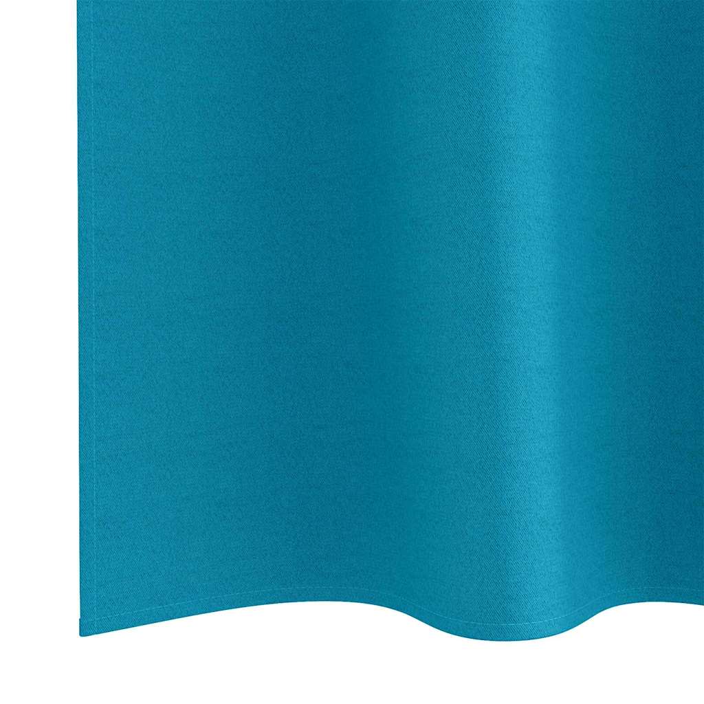Verdunkelungs-Vorhänge mit Ringen 2 pcs Türkis 245 x 140 cm