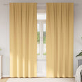 Verdunkelungs-Vorhänge mit Ringen 2 pcs Beige 245 x 140 cm
