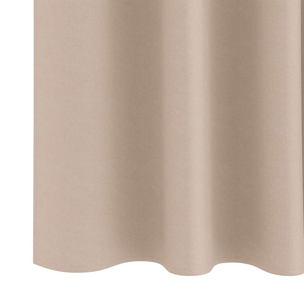 Verdunkelungs-Vorhänge mit Ringen 2 pcs Taupe 175 x 140 cm