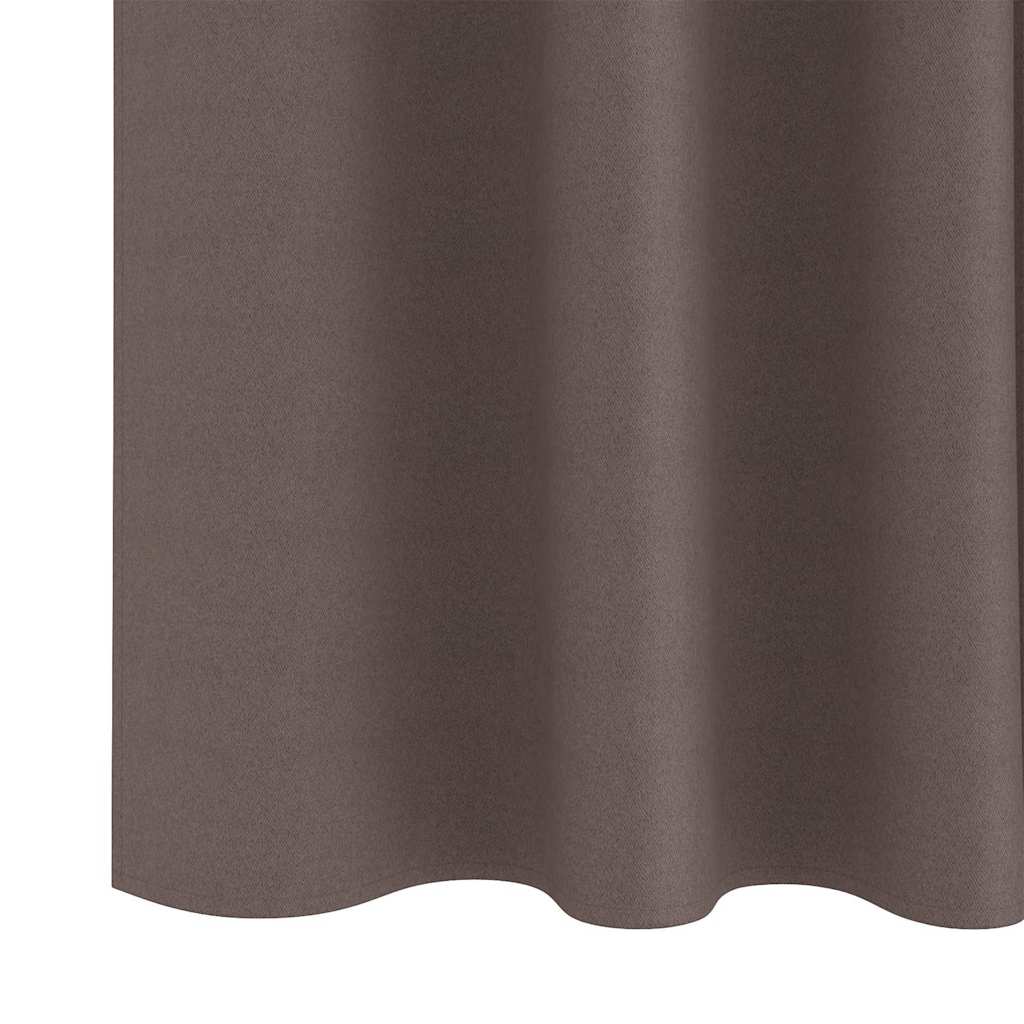 Verdunkelungs-Vorhänge mit Ringen 2 pcs Dunkelbraun
