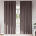 Verdunkelungs-Vorhänge mit Ringen 2 pcs Dunkelbraun