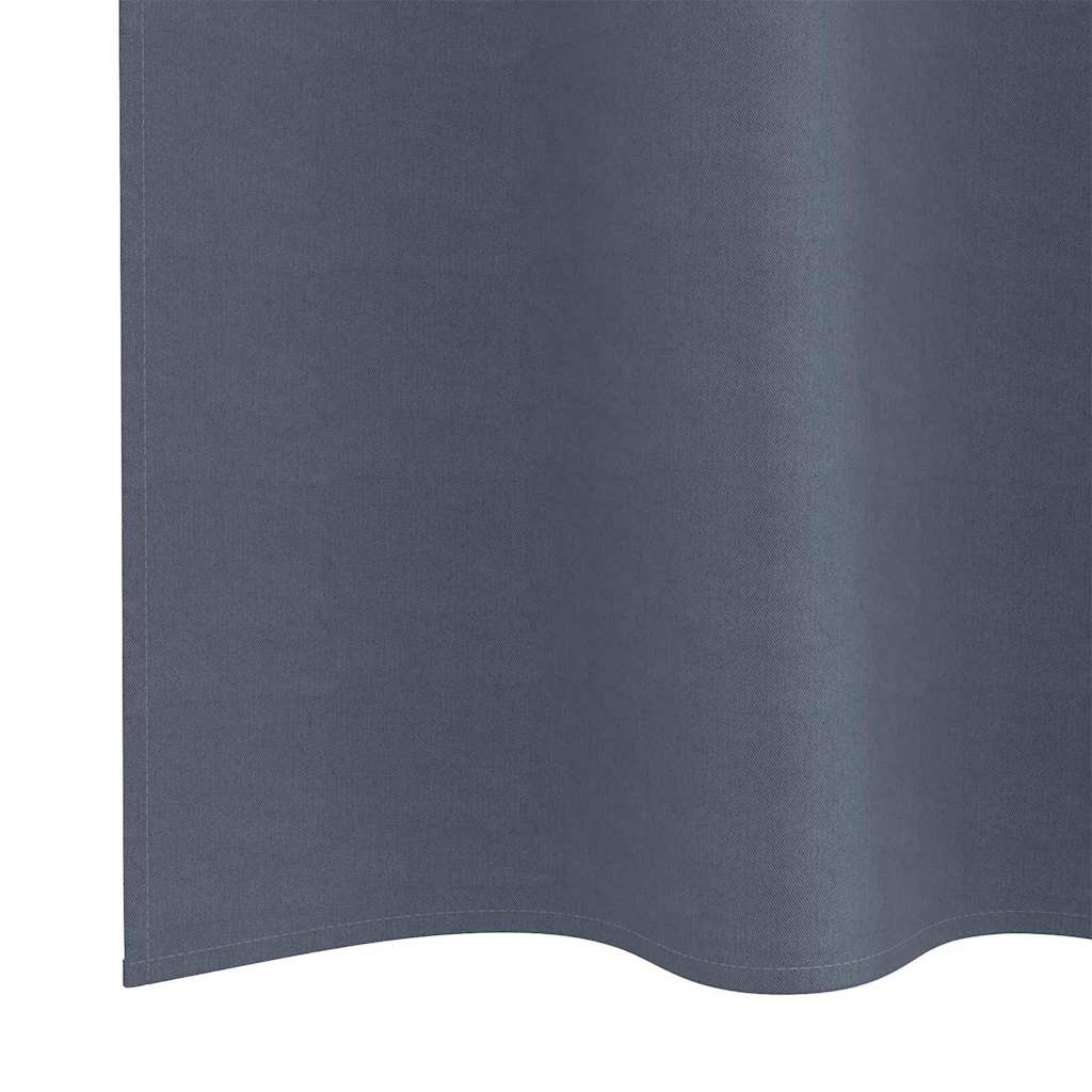 Verdunkelungs-Vorhänge mit Ringen 2 pcs Anthrazit 140 x 140 cm
