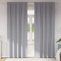 Verdunkelungs-Vorhänge mit Ringen 2 pcs Hellgrau 245 x 140 cm