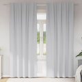 Verdunkelungs-Vorhänge mit Ringen 2 pcs Helles Grau
