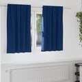 Verdunkelungs-Vorhänge mit Ringen 2 pcs Dunkelblau 140 x 140 cm