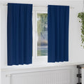 Verdunkelungs-Vorhänge mit Ringen 2 pcs Dunkelblau 175 x 140 cm
