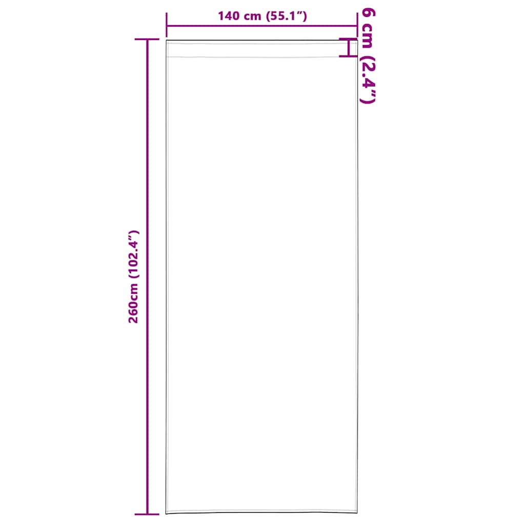 Verdunkelungs-Vorhänge mit Ringen 2 pcs Dunkelblau 260 x 140 cm