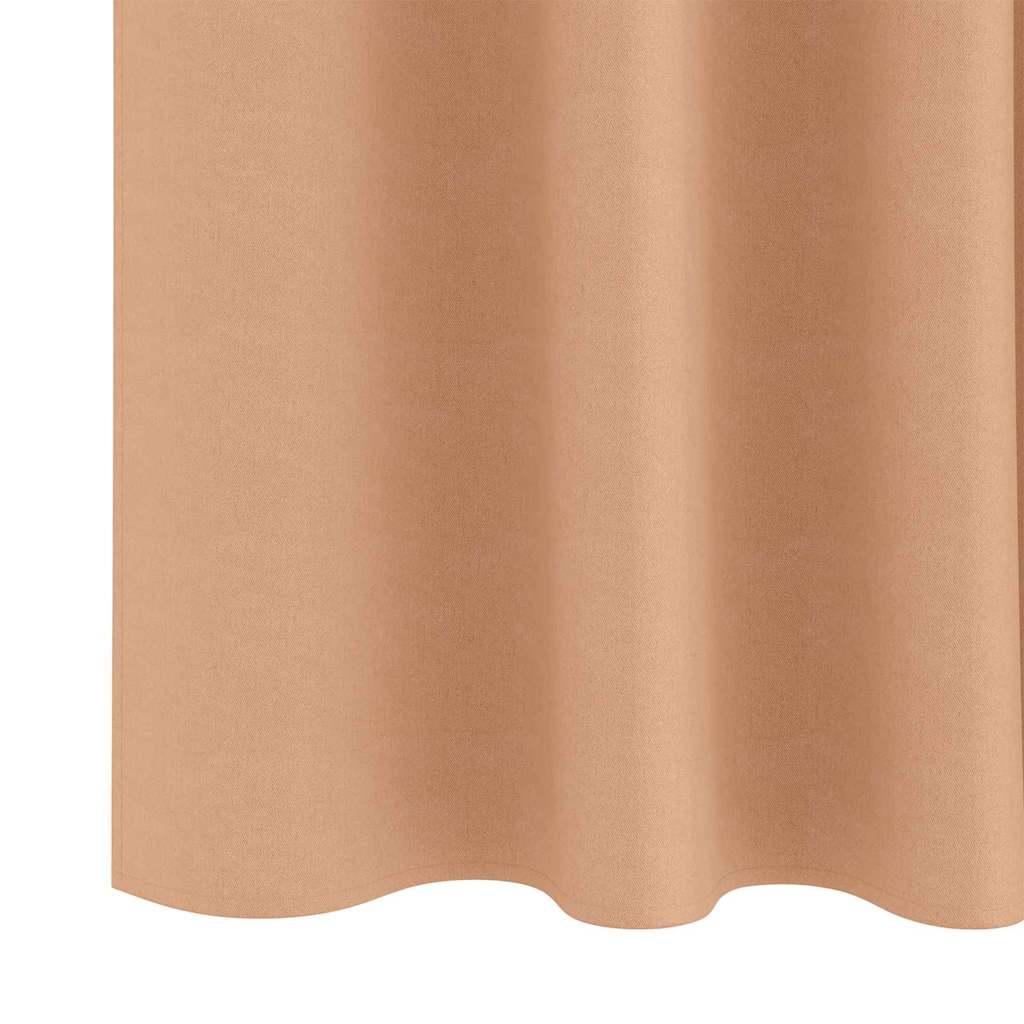 Verdunkelungs-Vorhänge mit Ringen 2 pcs Hellbraun 140 x 140 cm